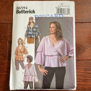 2/$15 Butterick B6594 Sewing Pattern 6-14